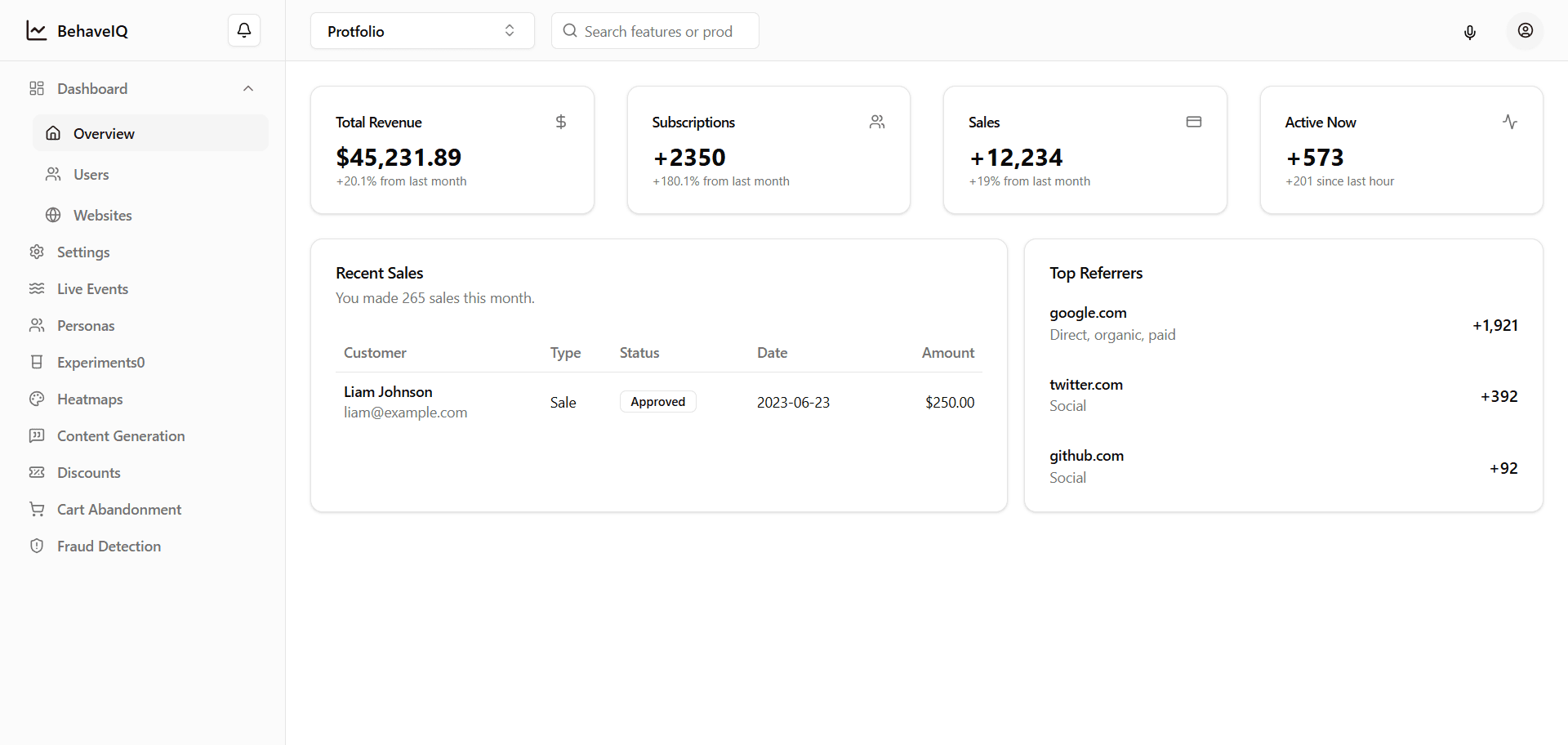 BEHAVEIQ - AI-Powered Website Personalization Platform